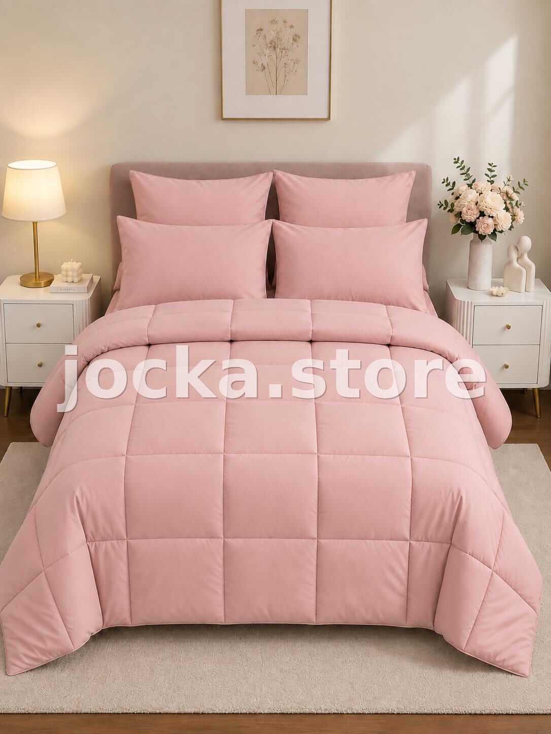 Luxury Hotel-Quality Fiber Quilt – Dusty Rose