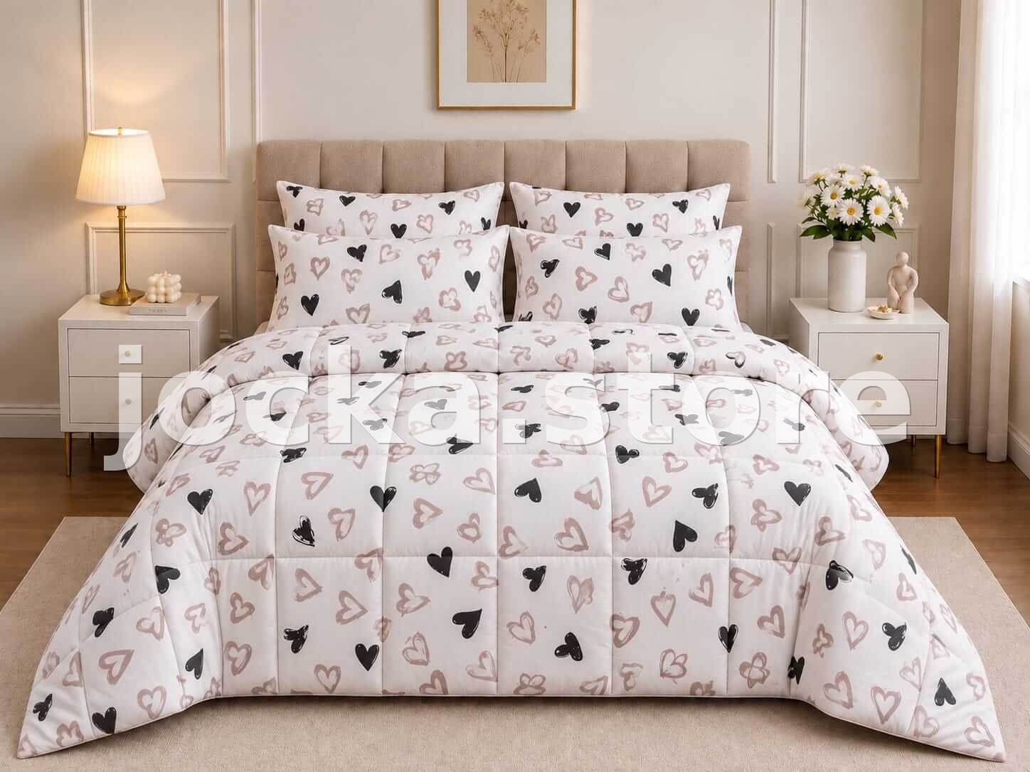 Luxury Hotel-Quality Fiber Quilt – Doodle Hearts
