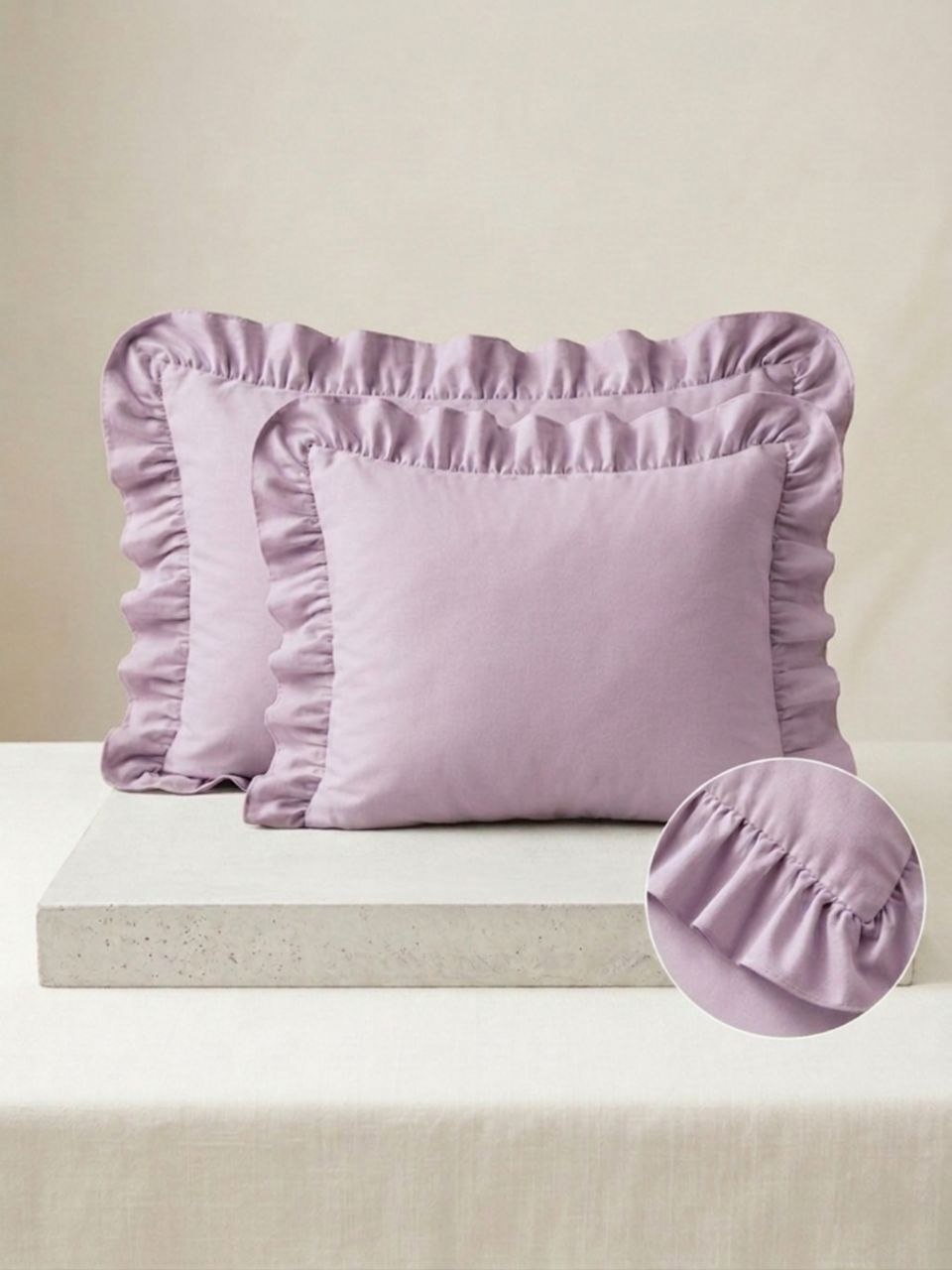 Lavender Ruffle Pillow 💜