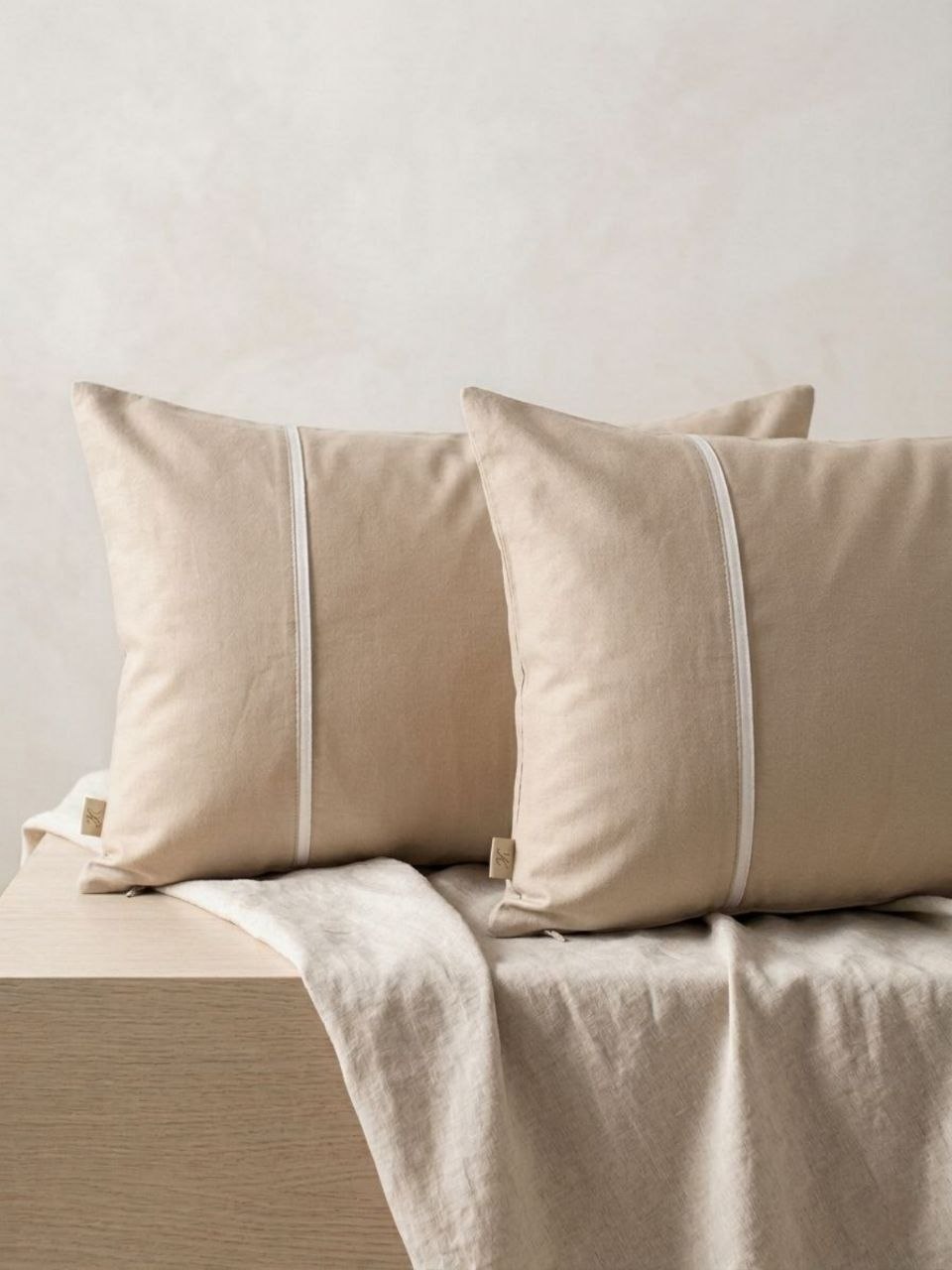 Premium White Line Caffee Pillow