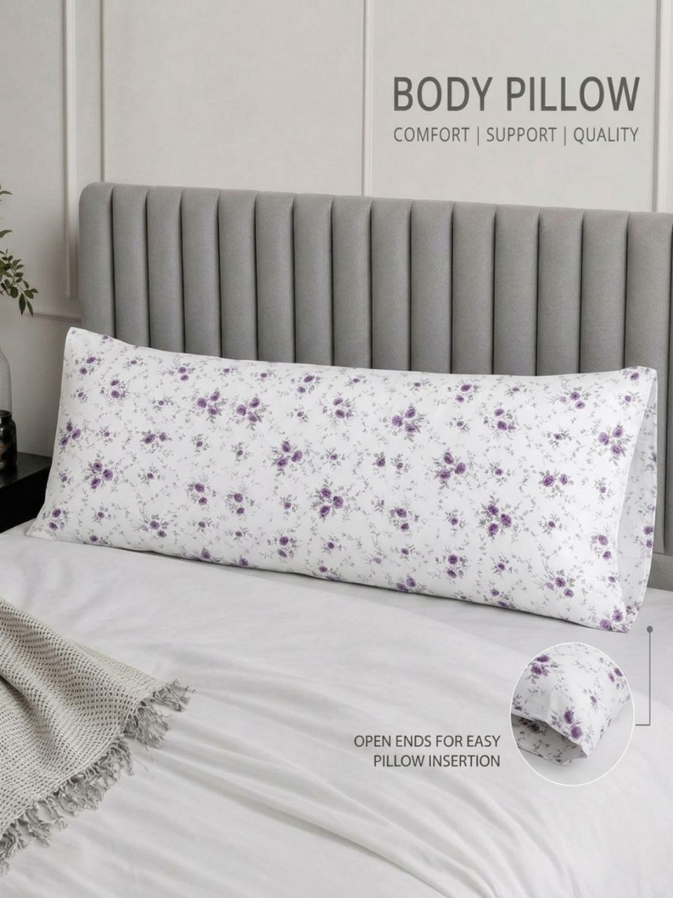 Petit Lavender Floral - long Pillowcase