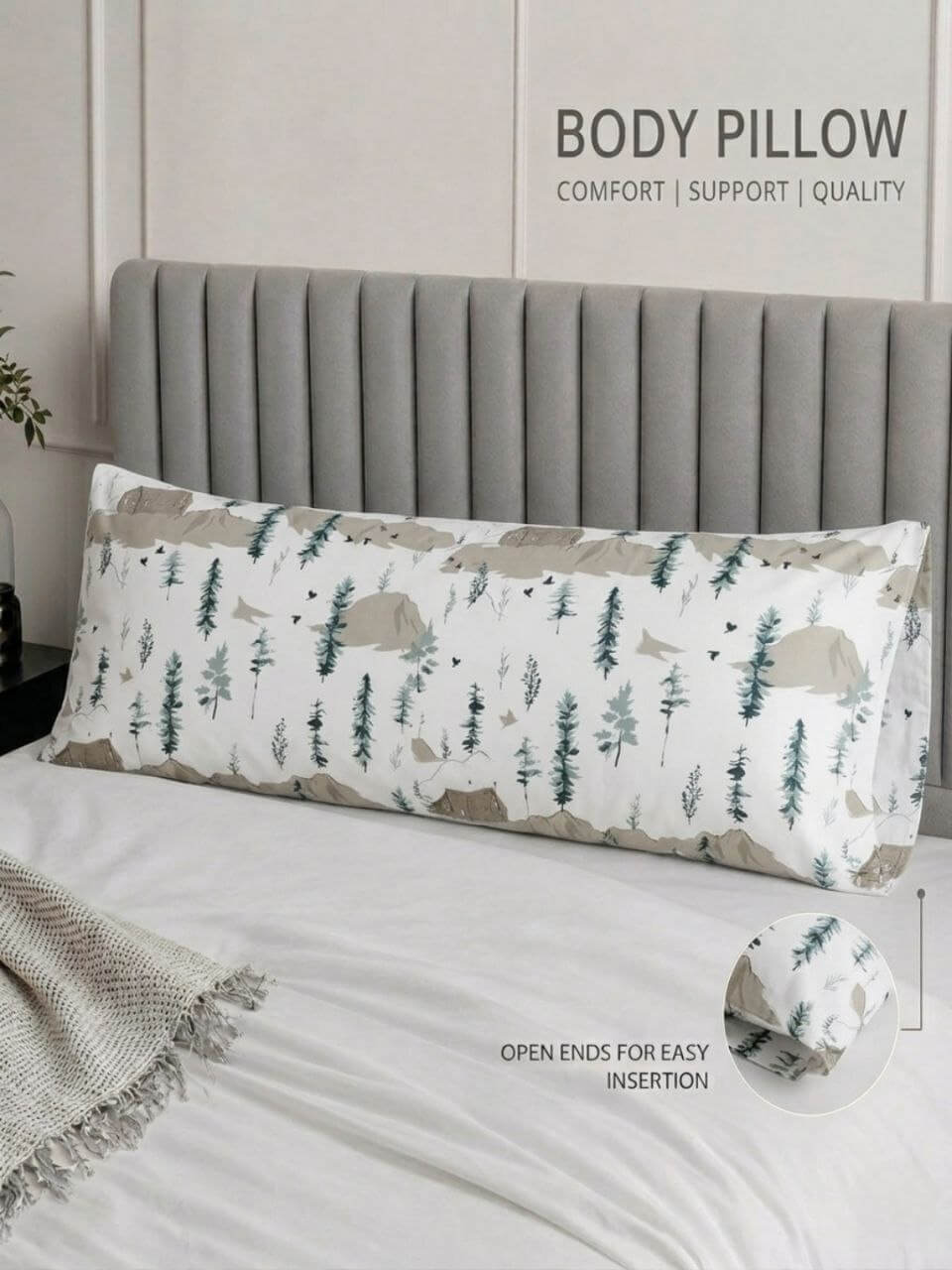 Mountain View - long Pillowcase 🏔️🌿✨