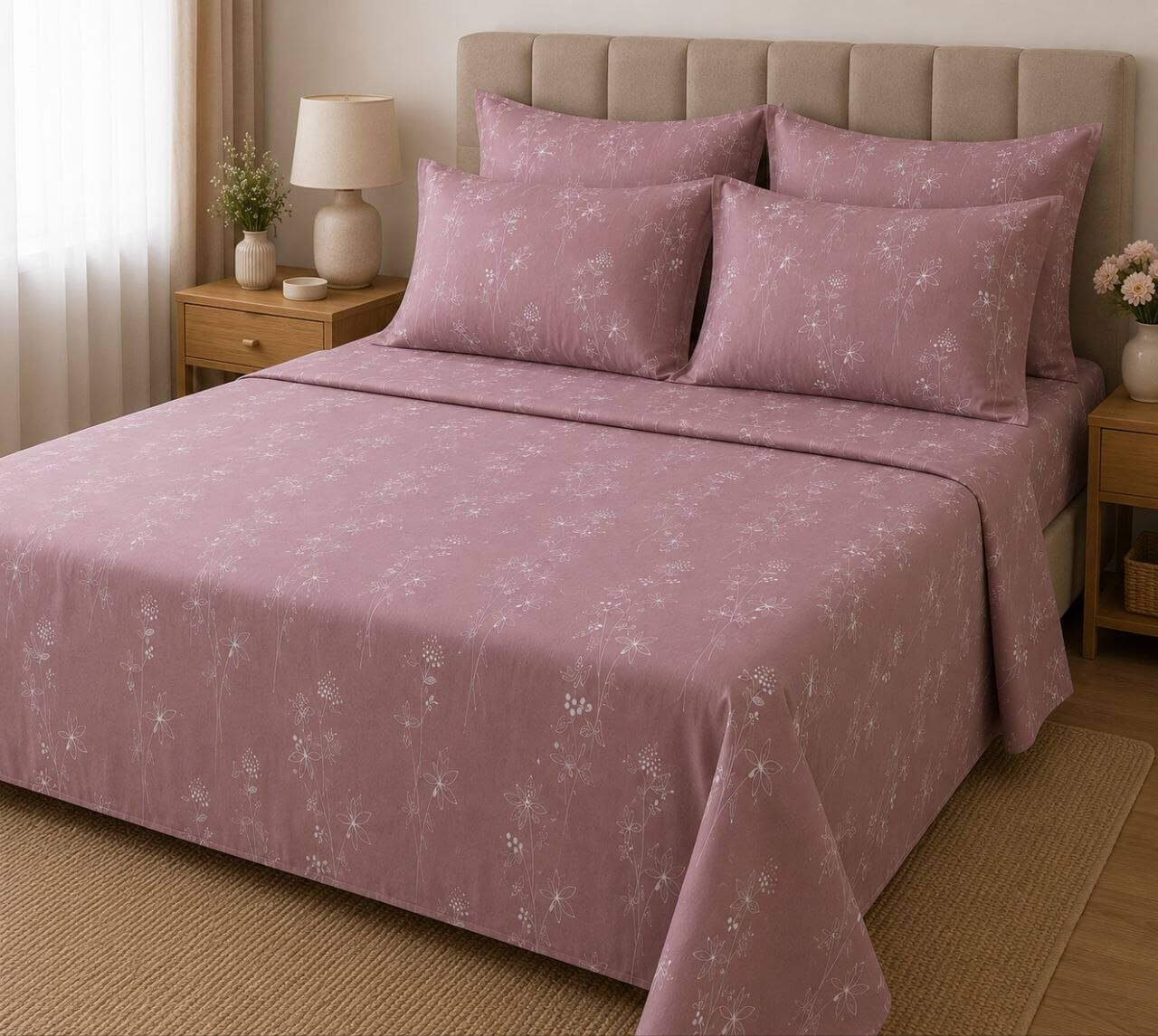 Quiet Bloom Bed Sheets