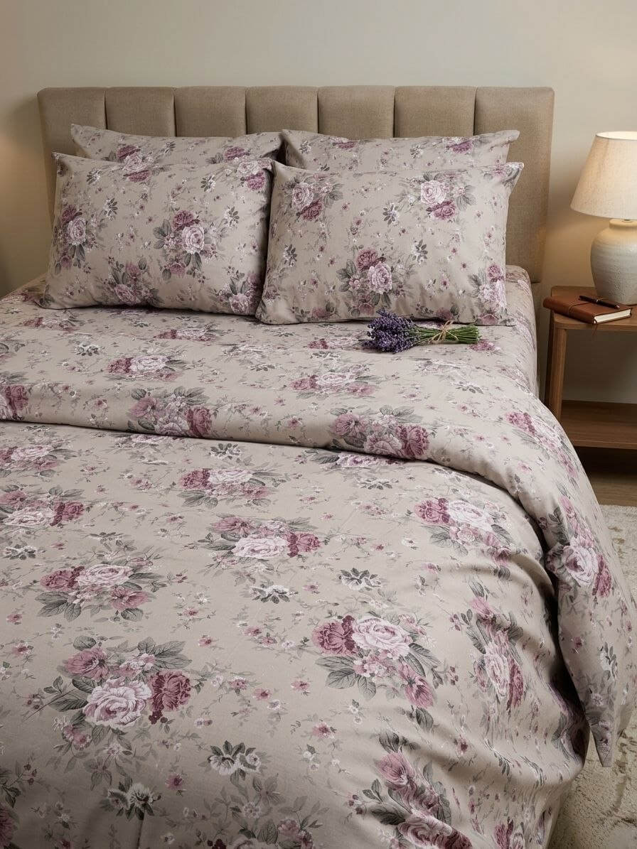 Vintage Rose Garden Duvet Cover