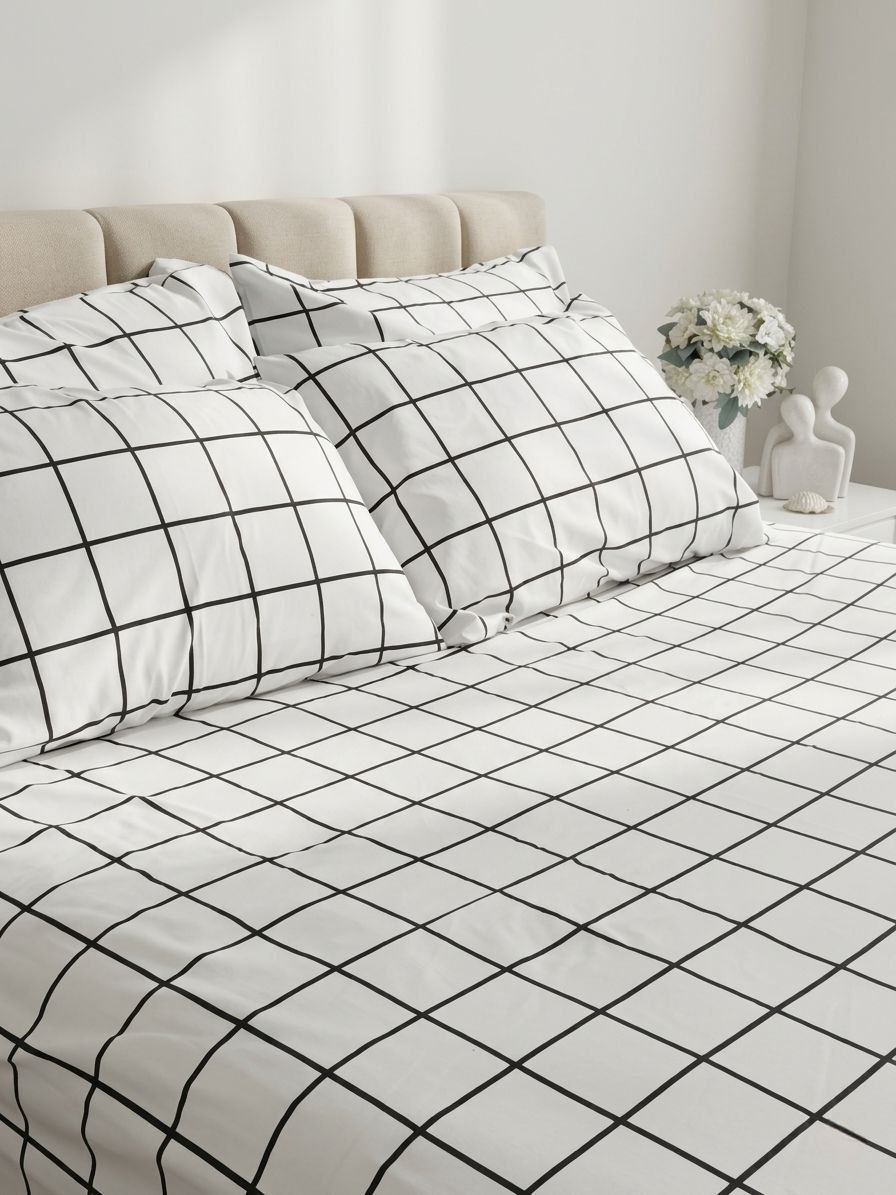 Black & White Frame Bed Sheets 🖤🤍