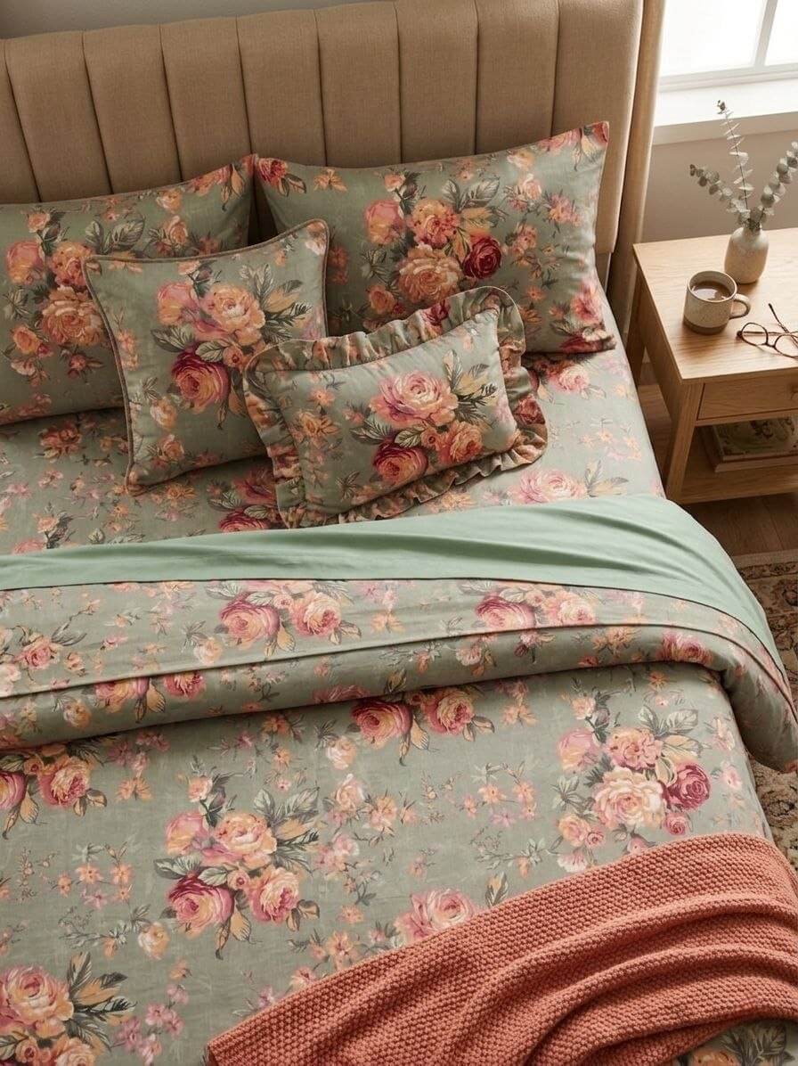 Garden Elegance Bed Sheets ✨ 🌿🌸