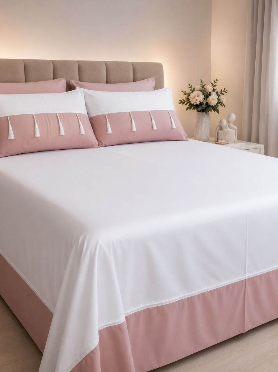 Modern Boho Blush Bed Sheets 💕🍓✨