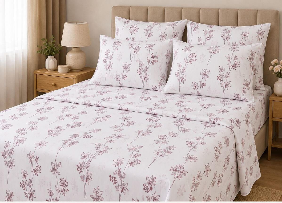 Nude Blossom bed sheet