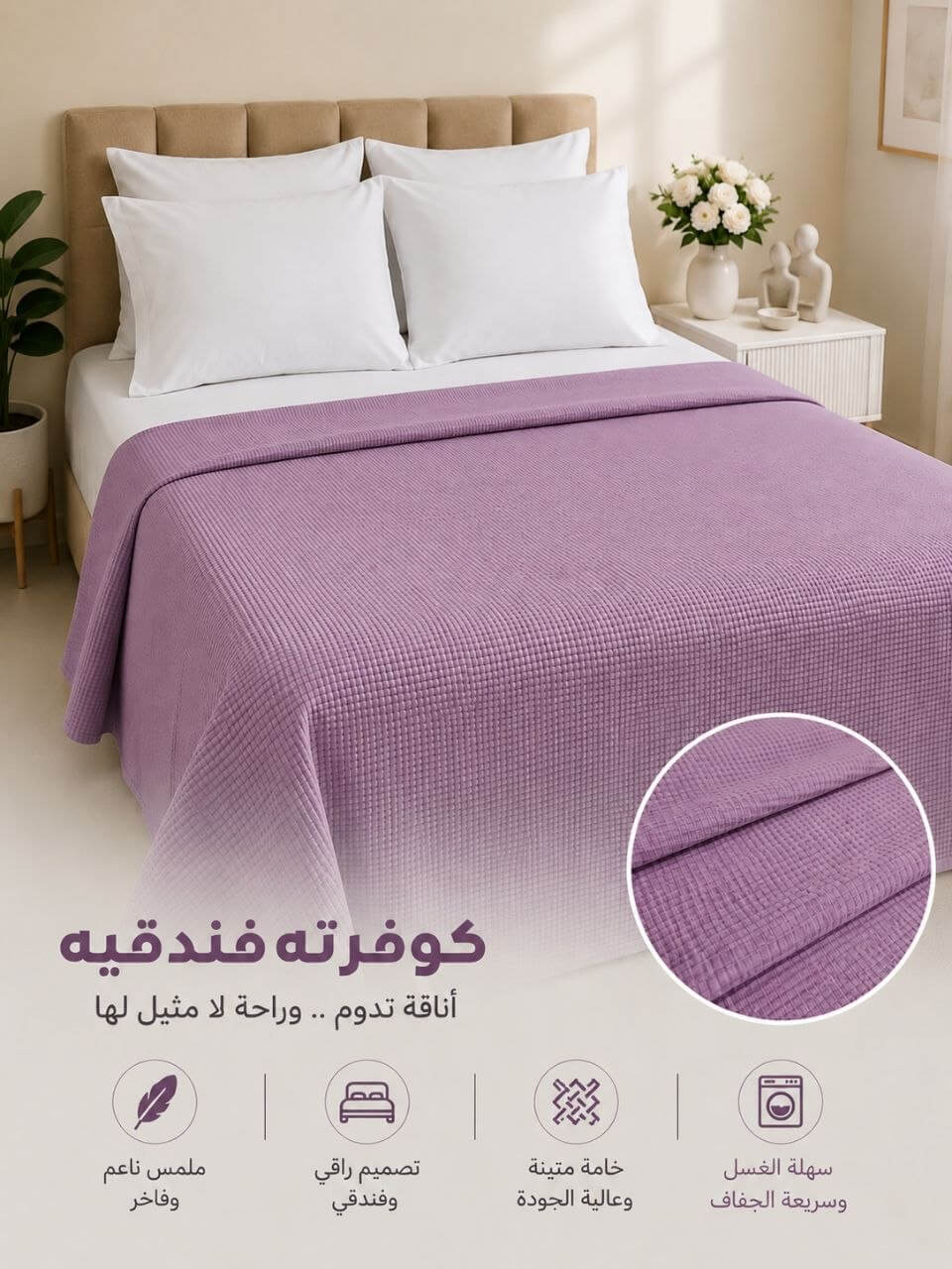 Lavender Bloom Coverlet  🌸💜