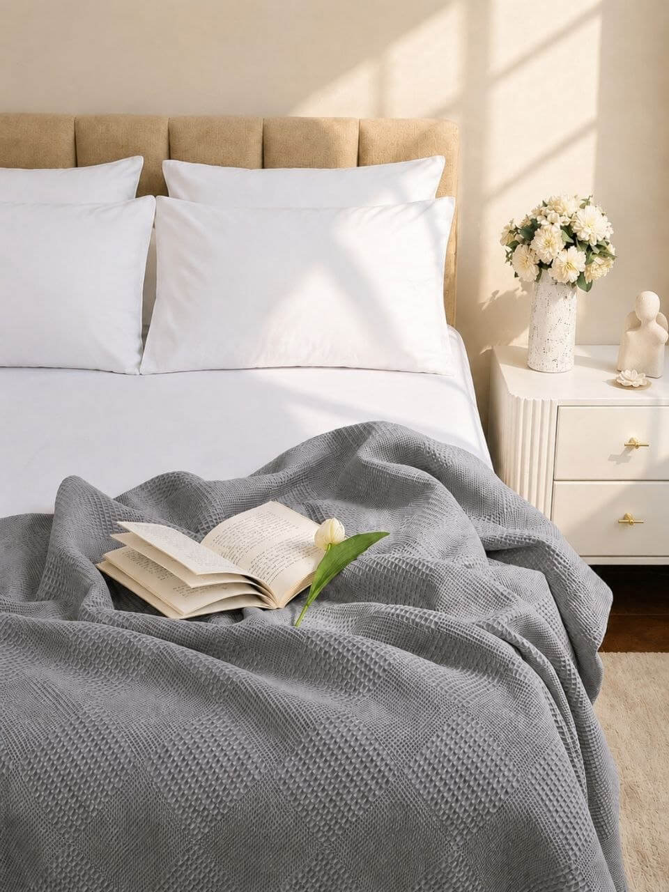 Soft Grey Luxe Coverlet 🩶💫