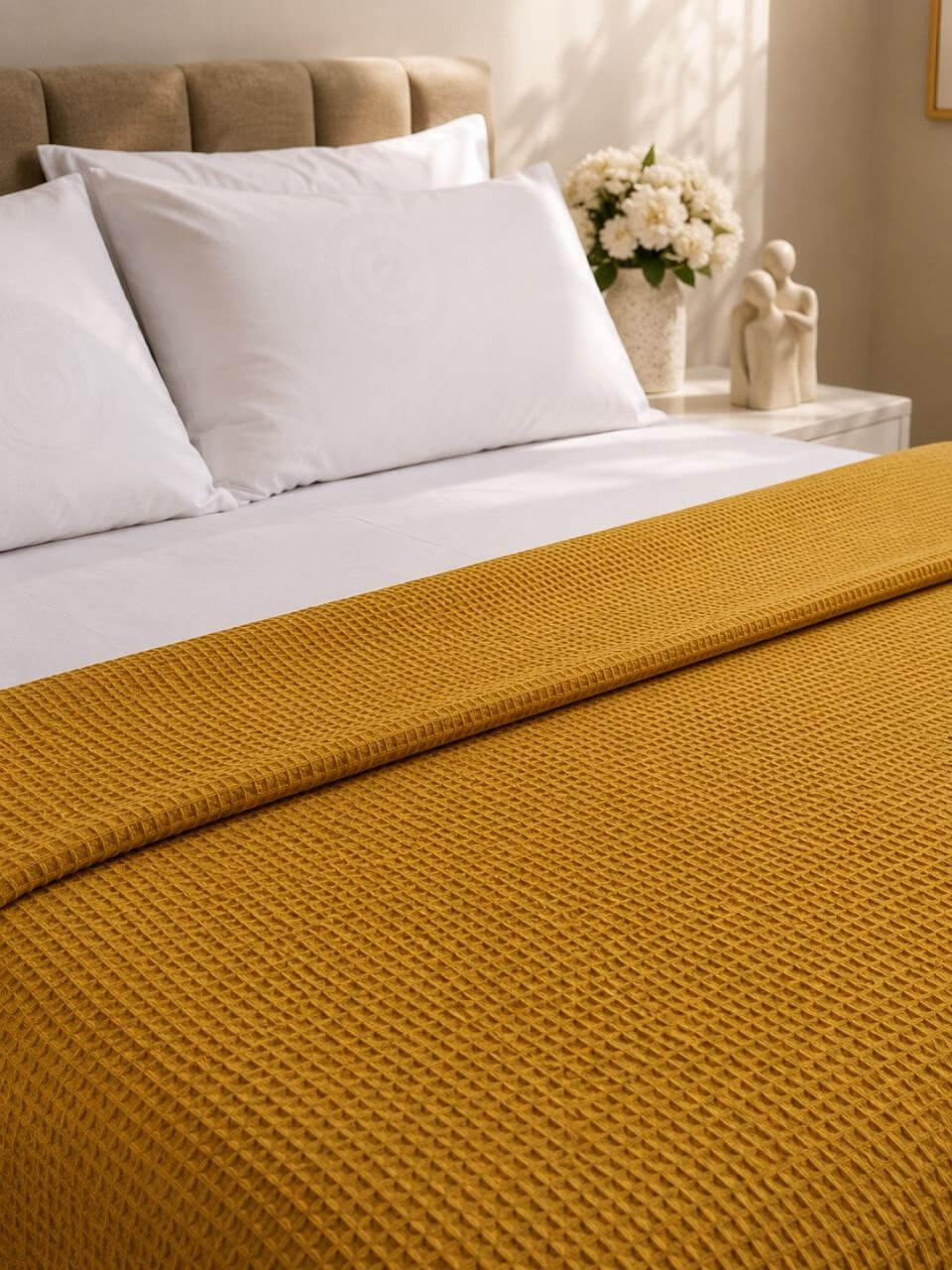 Golden Waffle Luxe Coverlet ✨💛