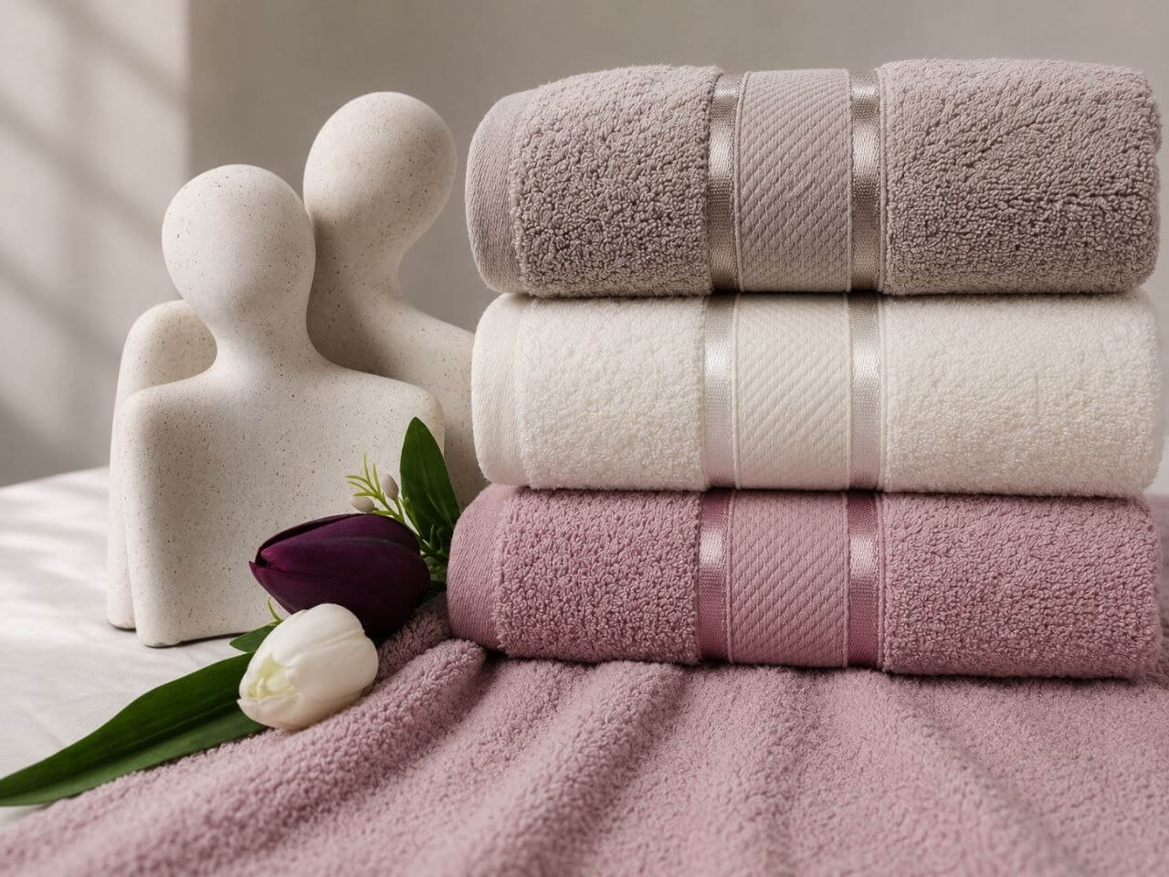 Premium Cotton Towel 🤎 🤍 💖