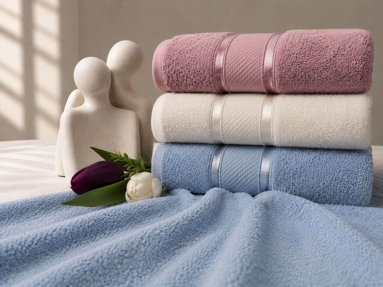 Premium Cotton Towel 🩷💙🤍