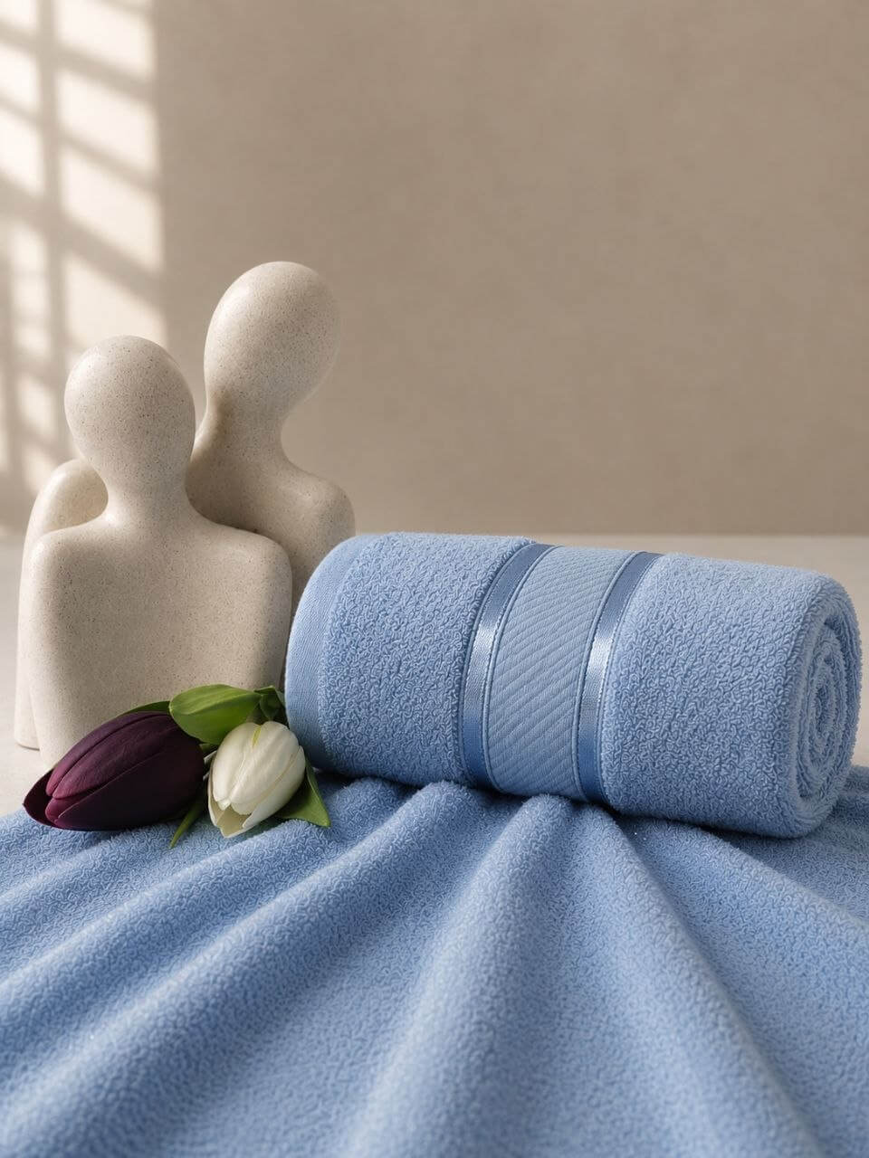 Premium Cotton Towel – Baby Blue ..