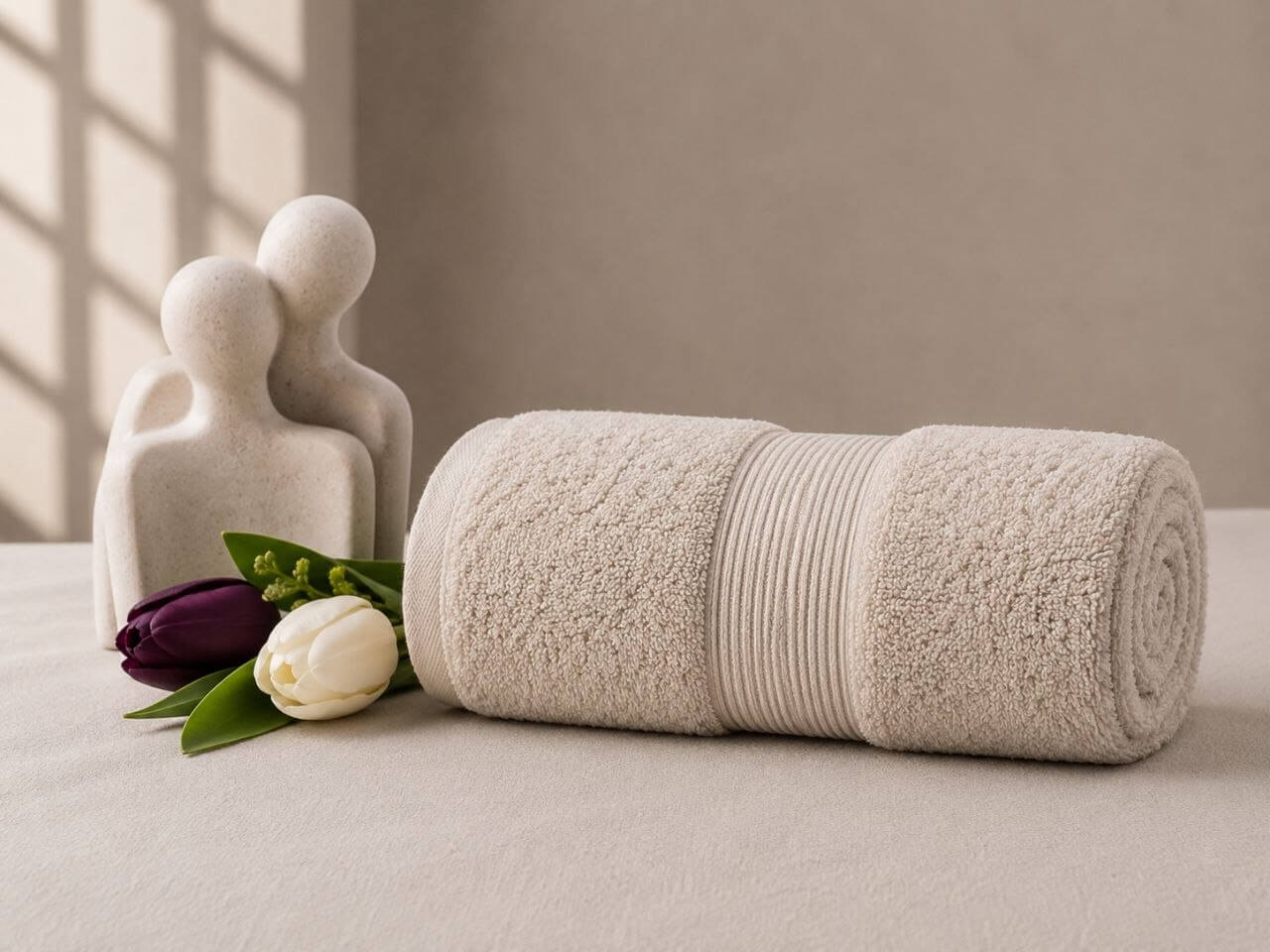 Premium Cotton Towel – 70×140 cm - creamy