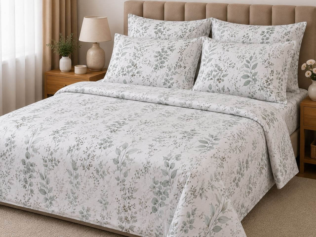 Muted Leaves - Duvet Cover