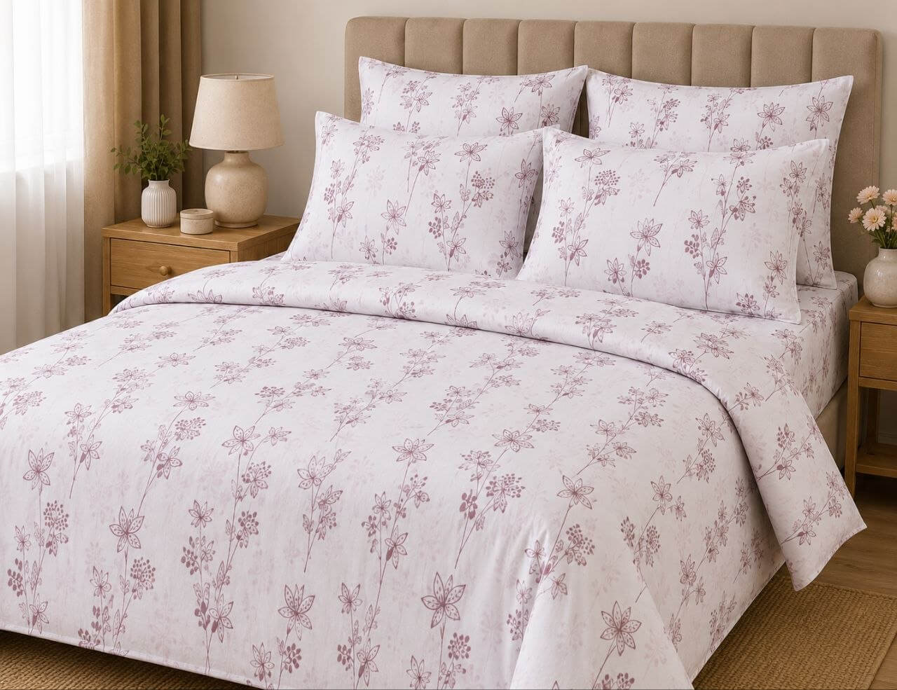 Nude Blossom Duvet Cover